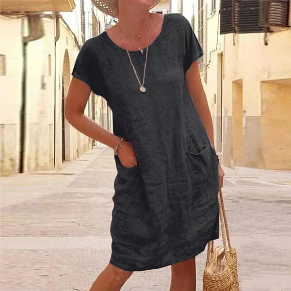 Alina™ | Casual dress in linen and cotton