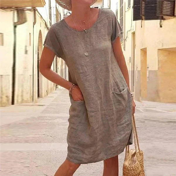 Alina™ | Casual dress in linen and cotton