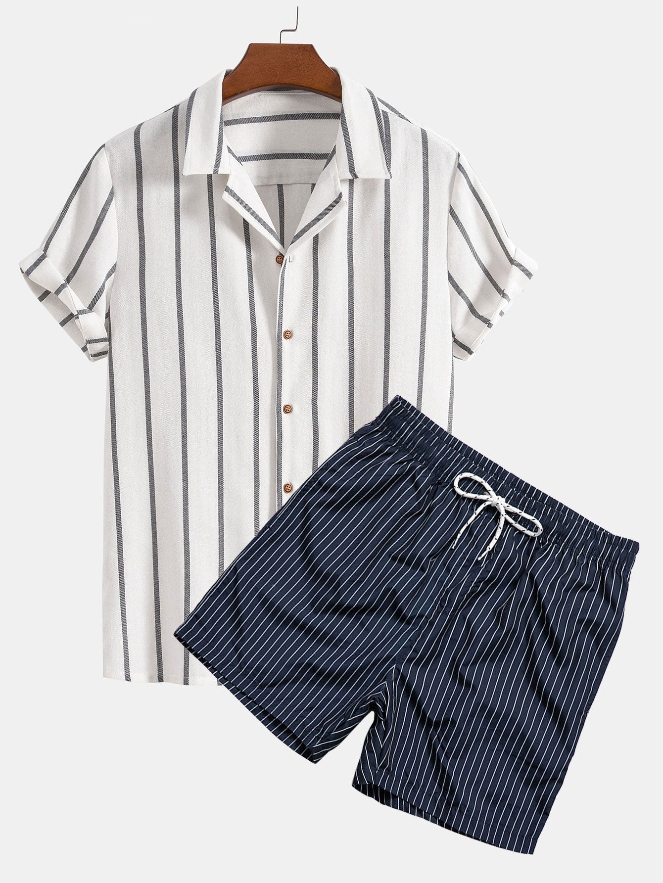 Seaside Striped Shirt & Swim Shorts