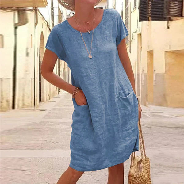 Alina™ | Casual dress in linen and cotton