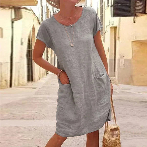 Alina™ | Casual dress in linen and cotton