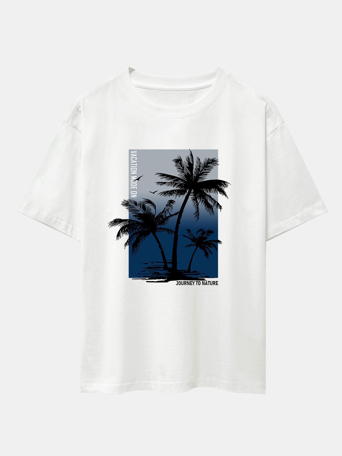 Tropical Vibes Palm Tree Oversized T-Shirt & Swim Shorts