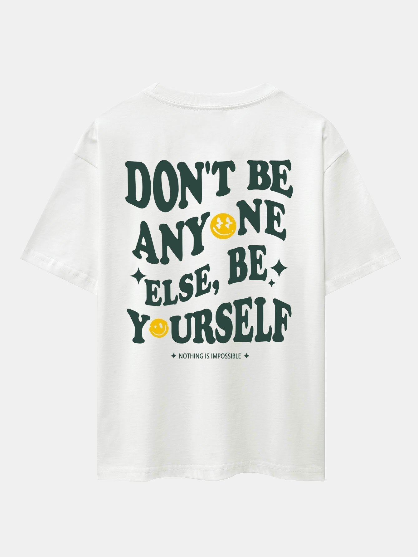 Slogan Back Print Drop Shoulder Oversize T-Shirt & Shorts