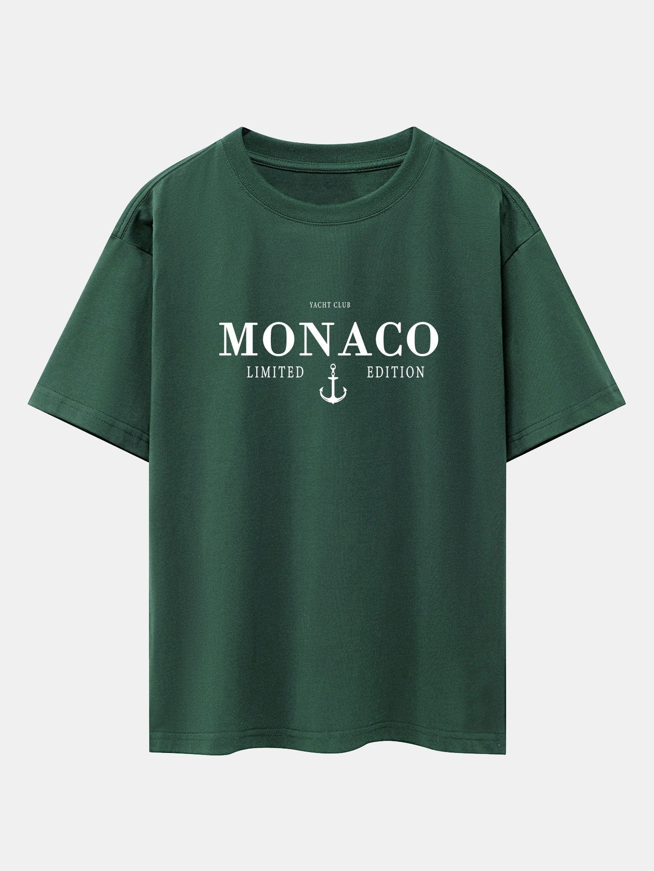 Monaco Slogan Oversized T-Shirt & Corduroy Shorts Set