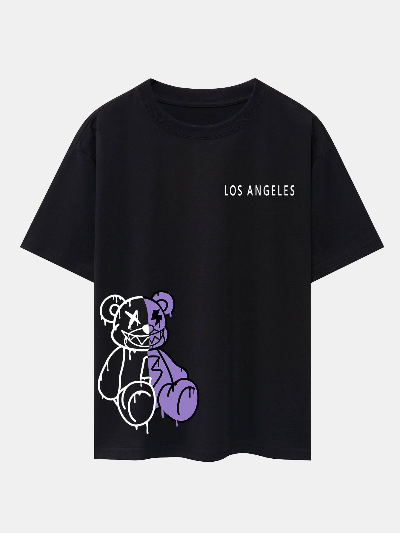 LA Bear Dissolve Oversized T-Shirt & Shorts Set