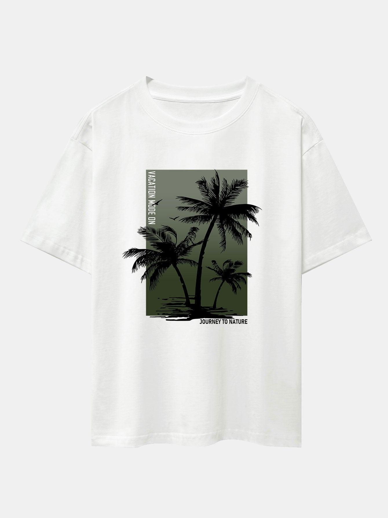 Tropical Vibes Palm Tree Oversized T-Shirt & Swim Shorts