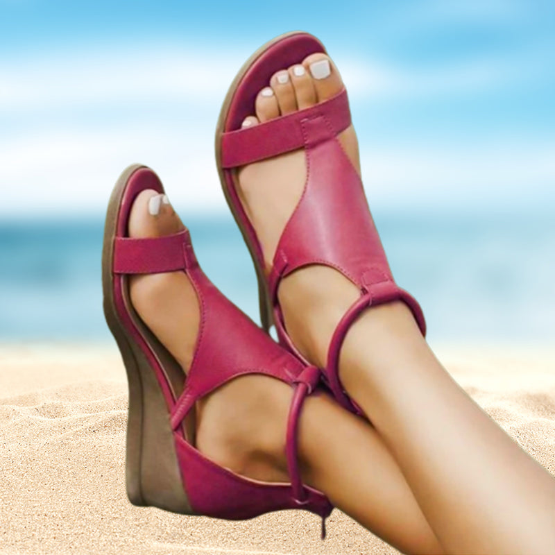 ANNE™ - Orthopedic leather sandals with heel